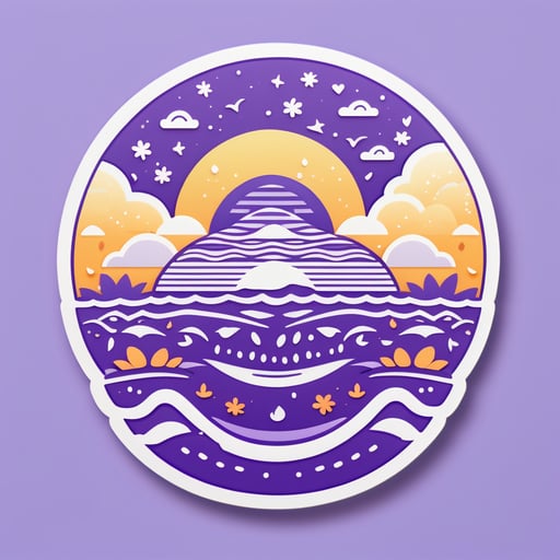 Joyeux Voyage sous les Jacarandas sticker