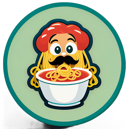 Mangeur de spaghettis sticker