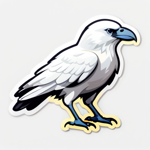 Corbeau blanc sticker