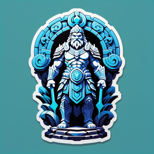 Guardián de Piedra Estoico sticker