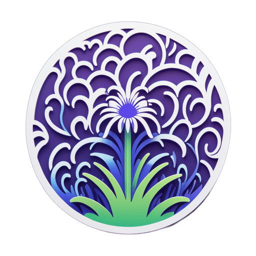 Lebhaftes Lobelien-Labyrinth sticker