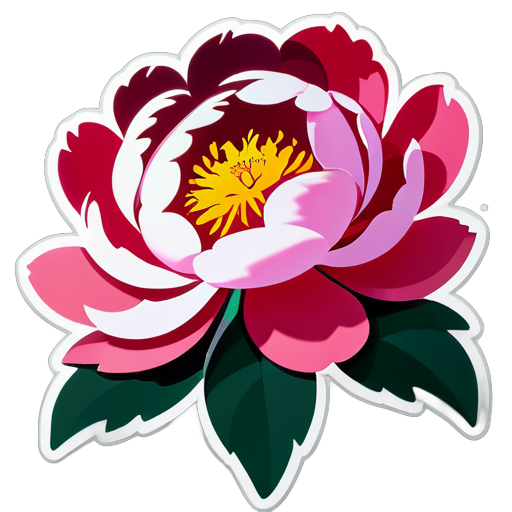 Peony sticker