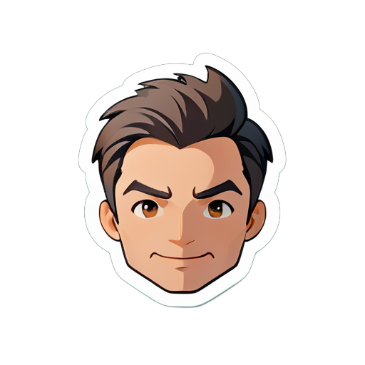 Sticker of a man's avatar sticker