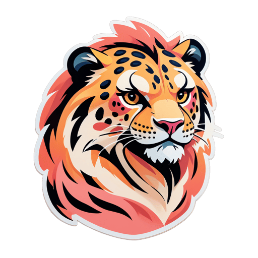 Brawny Peach Leopards sticker