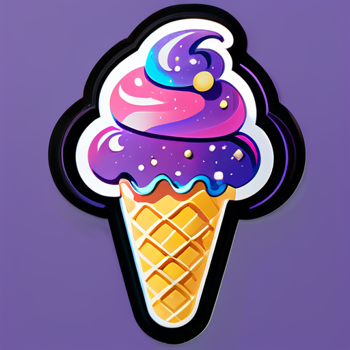 Galaxia de helado sticker