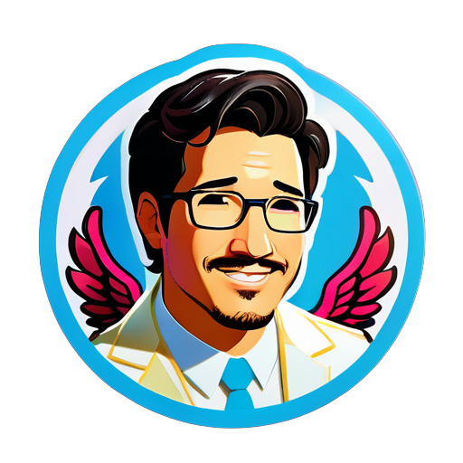 markiplier but biblically accurate angel sticker