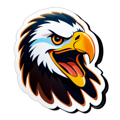 aigle heureux sticker