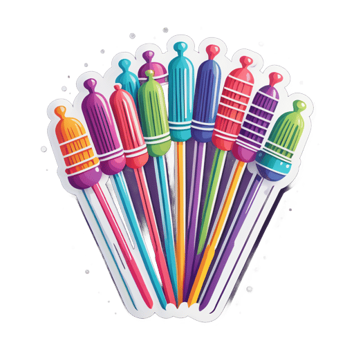 Crafty Knitting Needles sticker