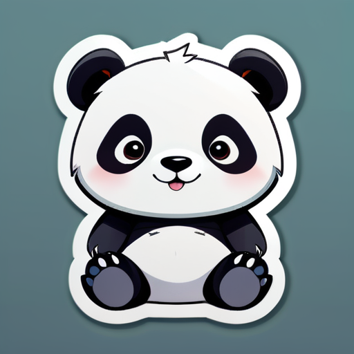 Cute giant panda sticker