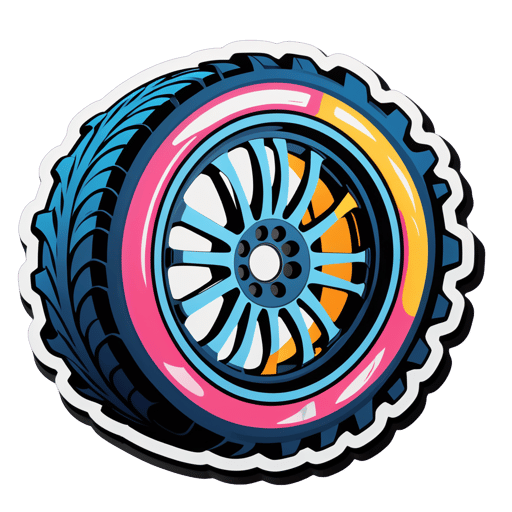 Roue et Pneu sticker