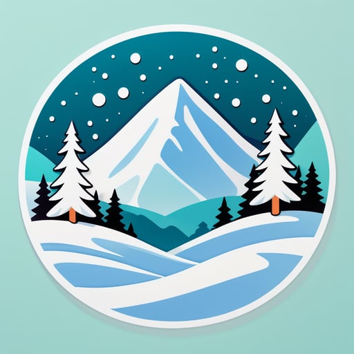 Silent Snowscape sticker