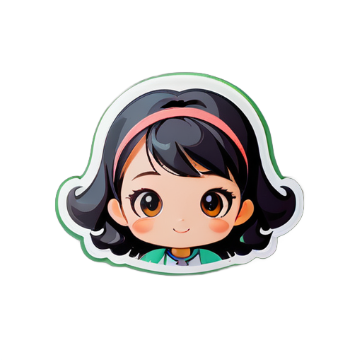 a cute girl sticker