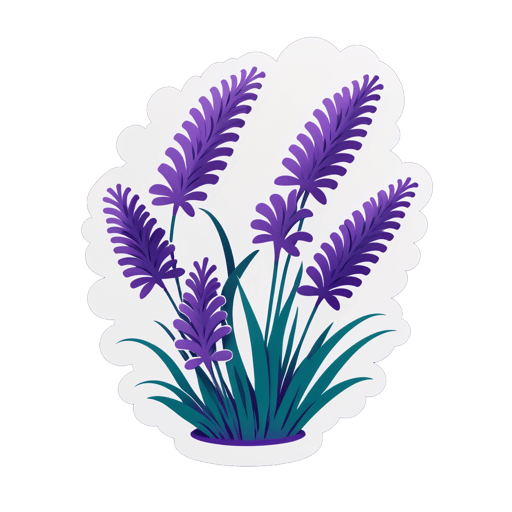 Lavanda roxa balançando na brisa sticker