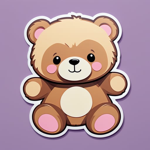 Oso de peluche acogedor sticker