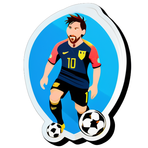 Messi, star du football sticker