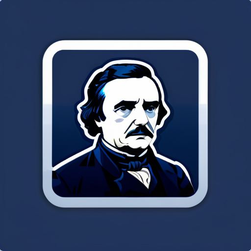 POE white on navy blue
 sticker