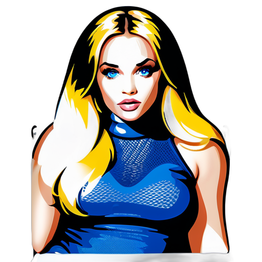 Capture an ultra realistic portrait photograph of a voluptuous young and attractive model with long blonde hair and blue eyes posing in the bed, wearing bodystocking, inspired by urban fashion and the aesthetics of magazines like «Vogue» and «Harper’s Bazaar» . Use natural daylight  sticker