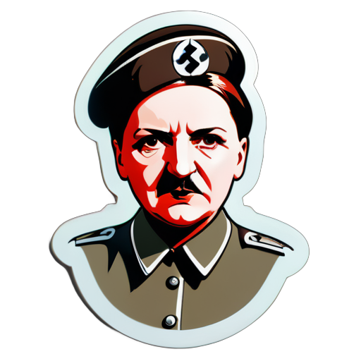 adolf hitler feminino sticker