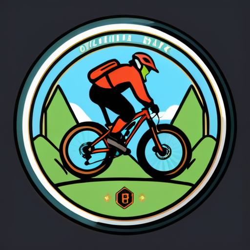 Mountain bike downhill club logo with the words 'charming bike, de charme' sticker