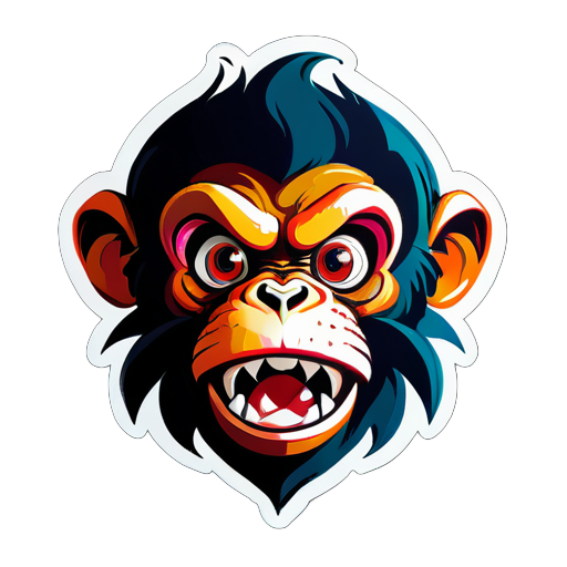 Crazy monkey named Mitali sticker sticker