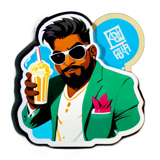 a gangster named "Podi Lassi" sticker