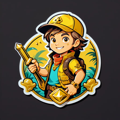 Golden Treasure Hunter sticker