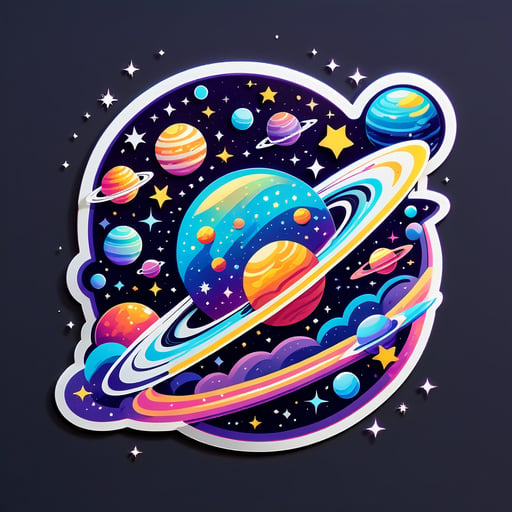 Galactic Space Scene sticker