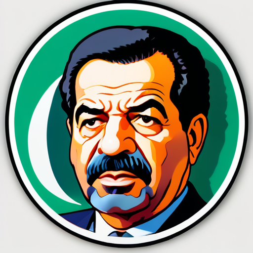 Saddam  speaks about irak sticker