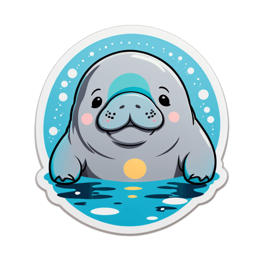 Calm Manatee Meme sticker