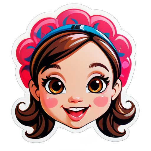 chica divertida sticker