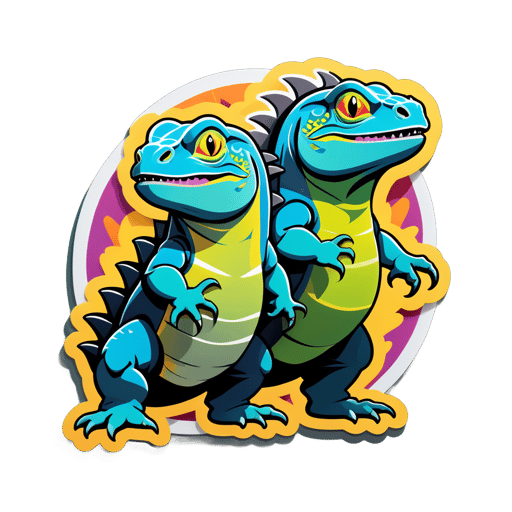 Corpulent Slate Iguanas sticker