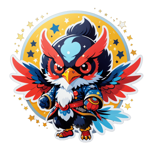 Glitzernder Tengu sticker