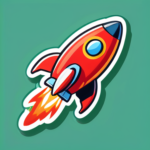 Rocket sticker