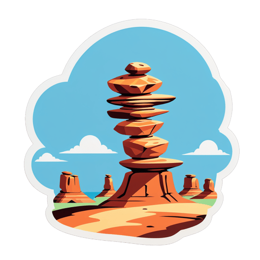 Formación de roca equilibrada sticker