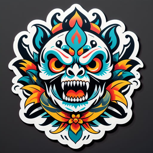 Diseños tradicionales de tatuajes sticker