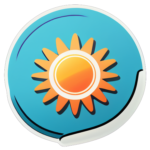 Sun en ligne sticker