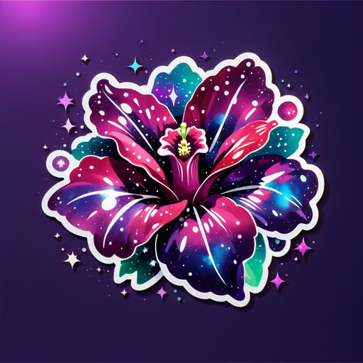 Glittering Gloxinia Galaxy sticker