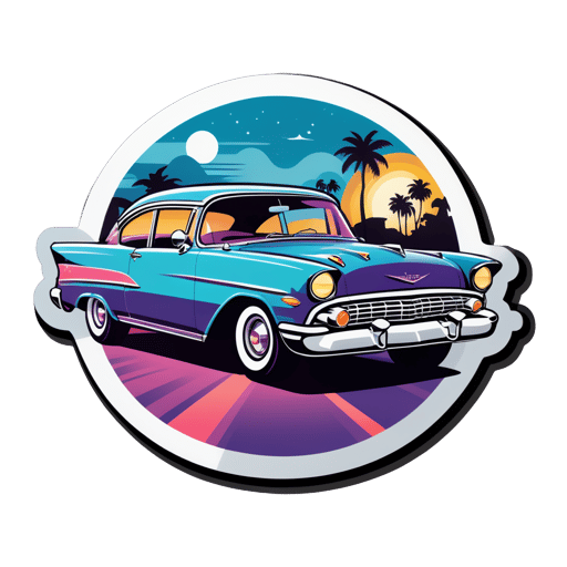 汽車巡航之夜 sticker