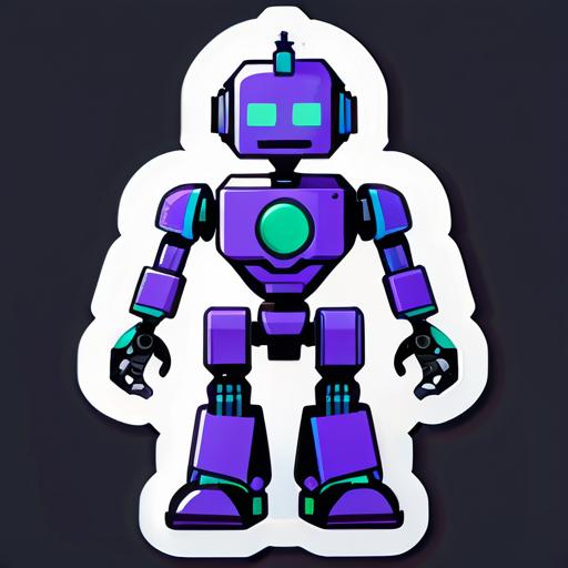 make a robot that works on something add humanization sticker sticker