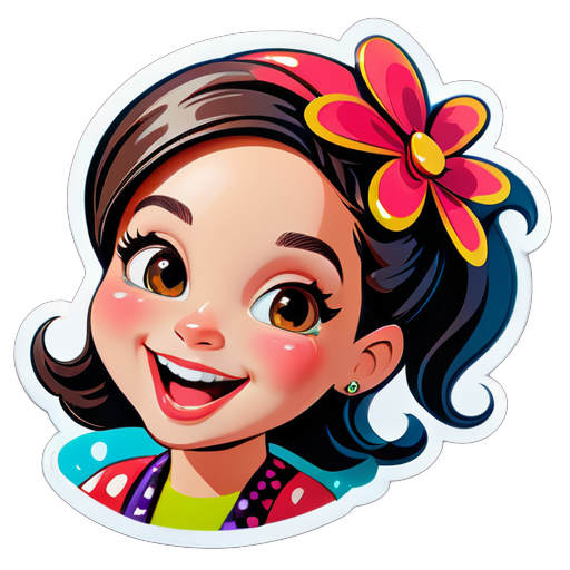 chica divertida sticker