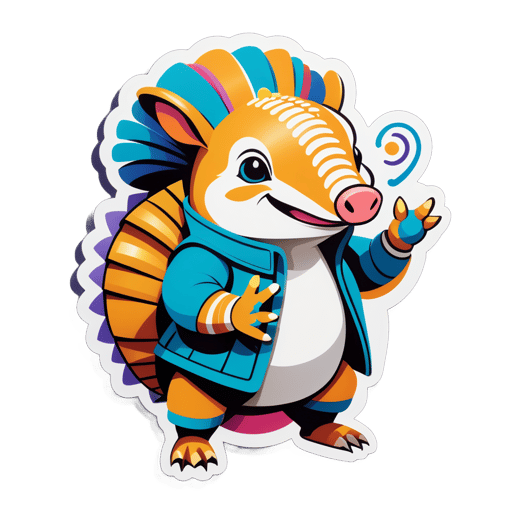 A Cappella Armadillo mit Harmony Group sticker