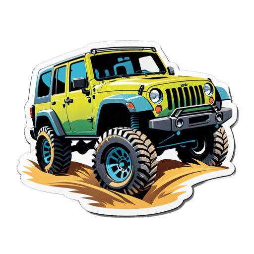 Xe Jeep chuyên dụng đường mòn sticker