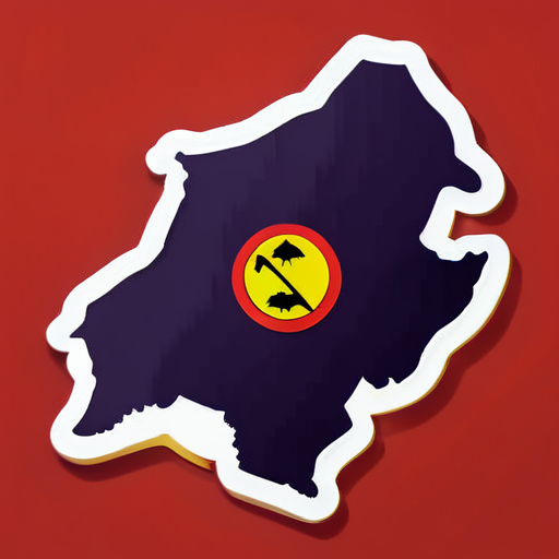 Bản đồ của Uganda sticker