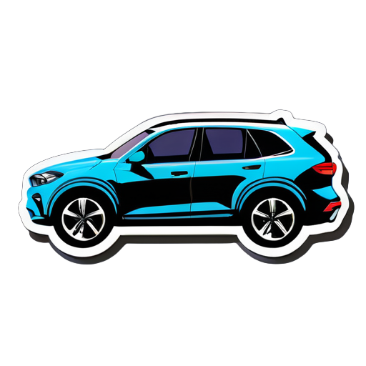 suv cars, good-looking. Cool advertising image sticker