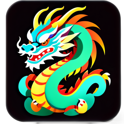 Un dragon chinois sticker