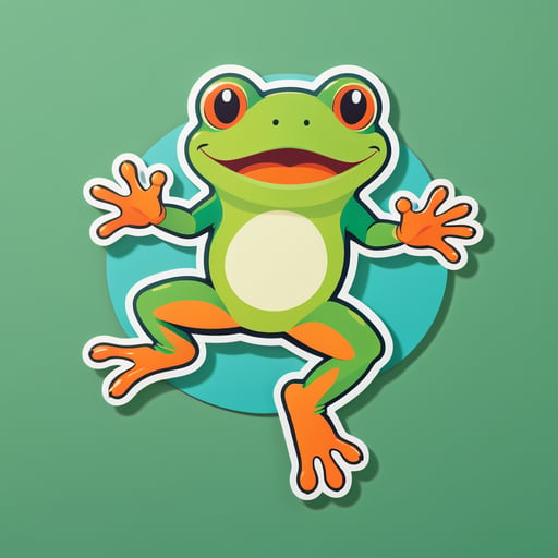 'Springender Frosch' sticker