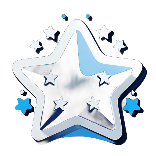 blue stars sticker