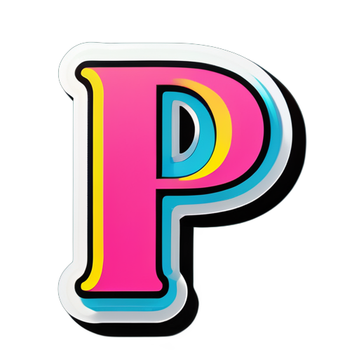 Make a sticker letter P for fashion website sticker