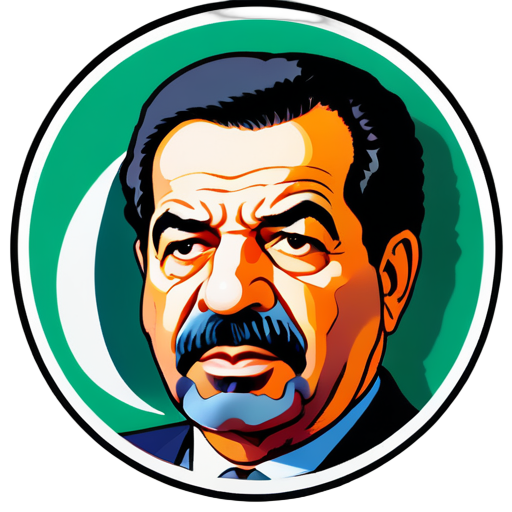 Saddam  speaks about irak sticker