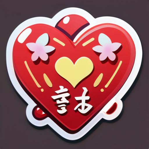 Un corazón que contiene las siguientes palabras: Zeze y Jingjing sticker